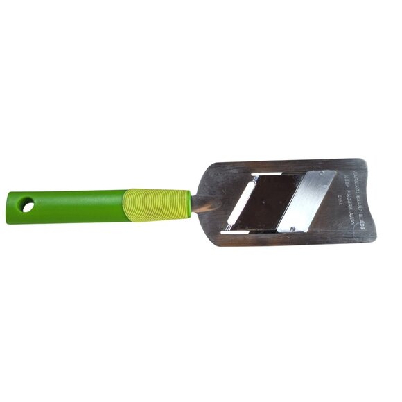 Kuhn Rikon Switzerland Cheese Slicer With Green Handle & Stainless Steel Blade - Picture 1 of 4
